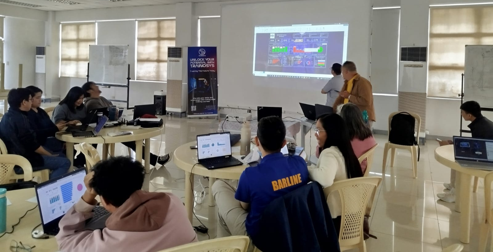 Trainosys classroom training session with instructor and learners